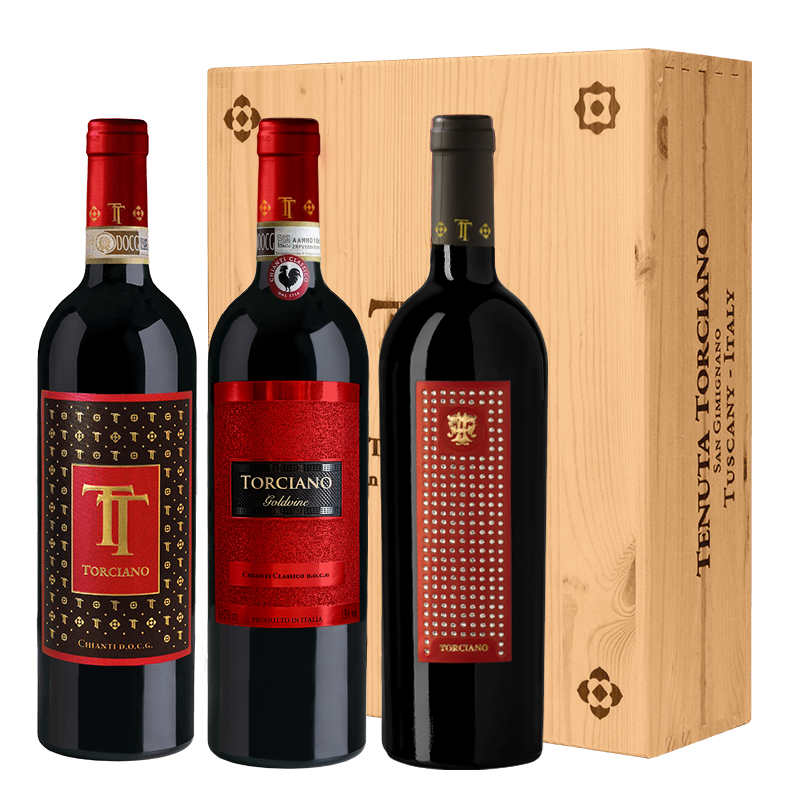 Holiday Deals - Showcase from Tuscany - 3 bottles + wooden box